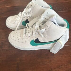 Nike High-Tops with Green and Black Accents